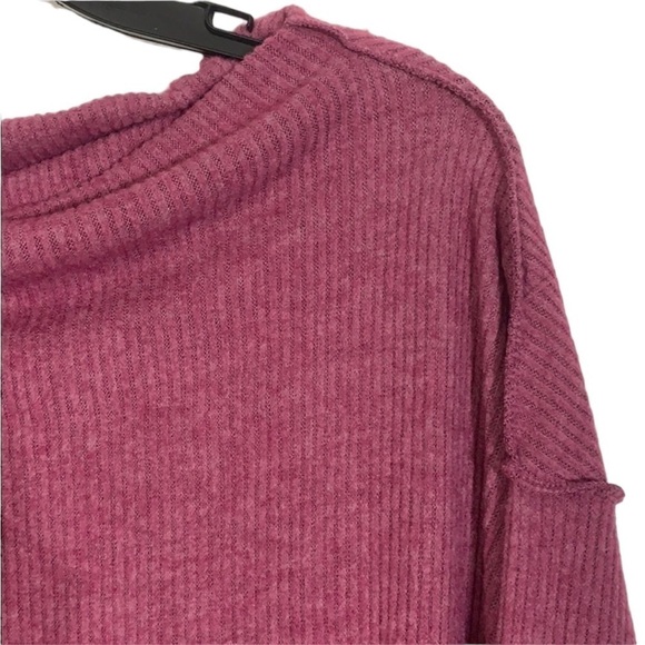 - NWT Free People Heathers Pink Main Squeeze Hacci Top Oversized Soft - Picture 9 of 13